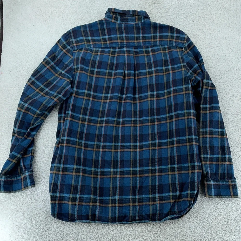 The North Face Flannel Shirt Mens XL‎ Blue Plaid Button Down Pockets